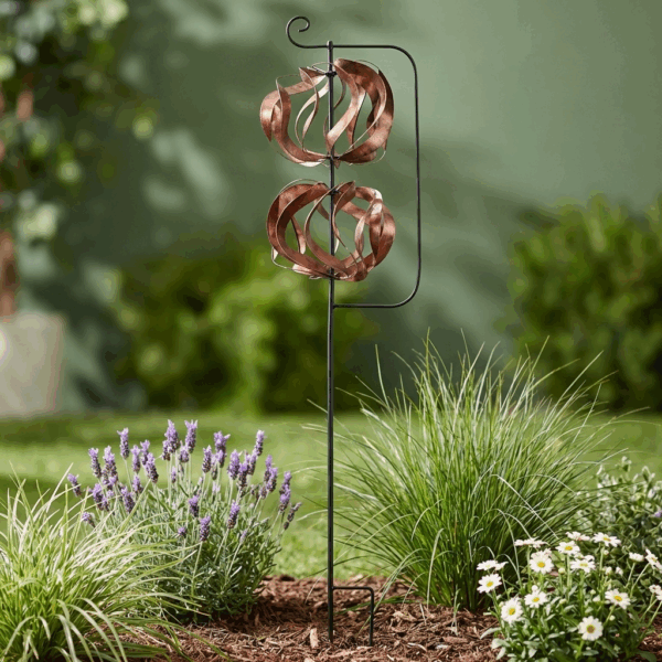 grande éolienne décorative en métal pour jardin 128cm