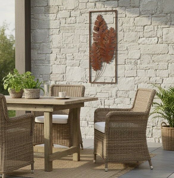 Tableau mural élégant en métal d'aspect rouillé, design rustique pour tout type d'ambiance