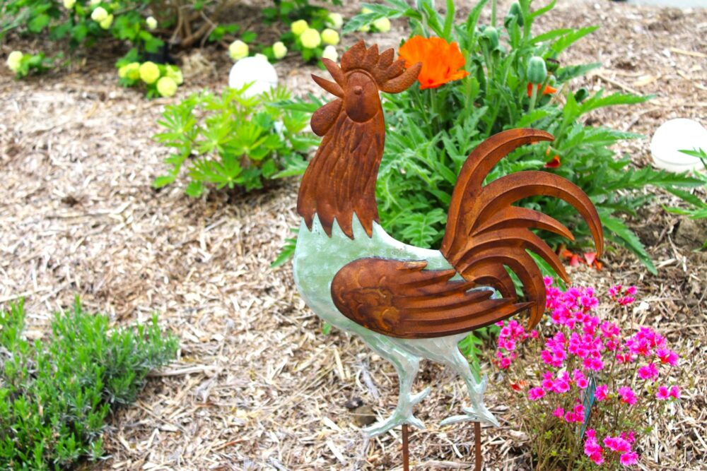 décoration de jardin Rustico en forme de coq