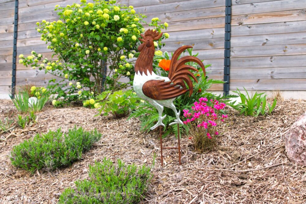 décoration de jardin Rustico en forme de coq